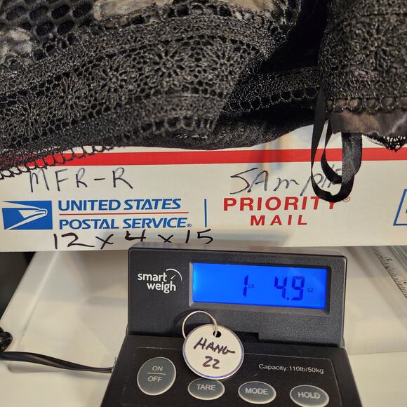 UNKNOWN Black High Low Mesh Lace Sheer 3 Layer Formal Semi Formal Womens 4 FLAW - Picture 12 of 12